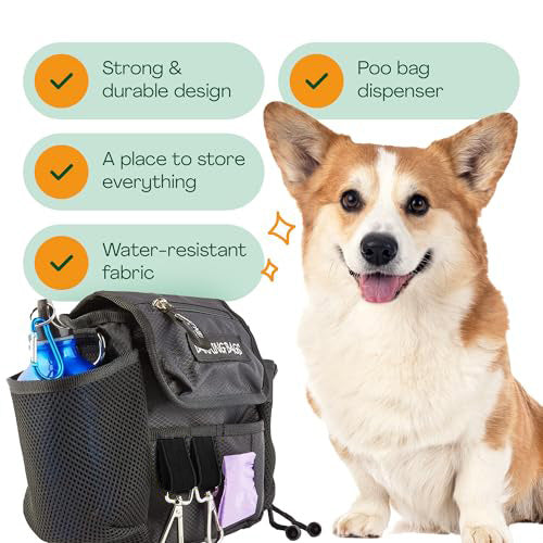 The Original Dog Walking Bag - Black Vegan Barking Bags