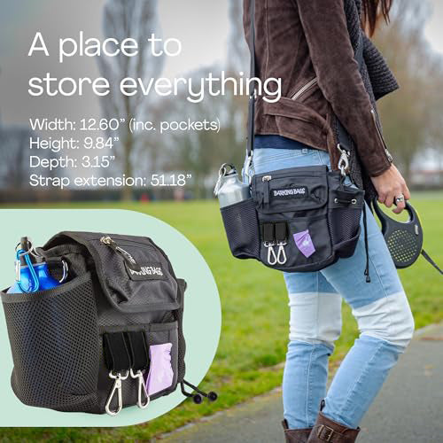 The Original Dog Walking Bag - Black Vegan Barking Bags