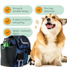 The Original Dog Walking Bag - Midnight Blue Vegan Barking Bags
