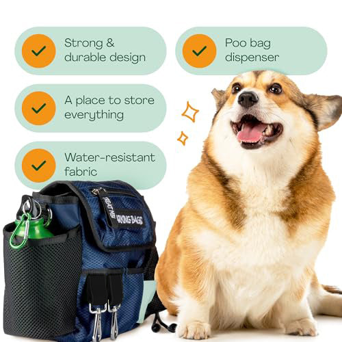 The Original Dog Walking Bag - Midnight Blue Vegan Barking Bags