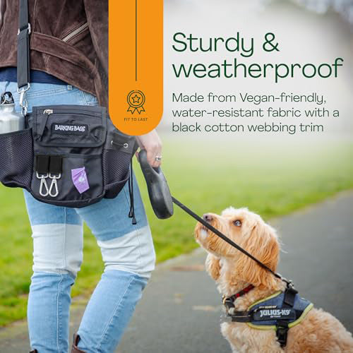 The Original Dog Walking Bag - Black Vegan Barking Bags